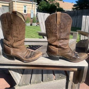 Durango Western Cowboy Leather Pull-On Rustic Brown Women's Boots Size 7.5